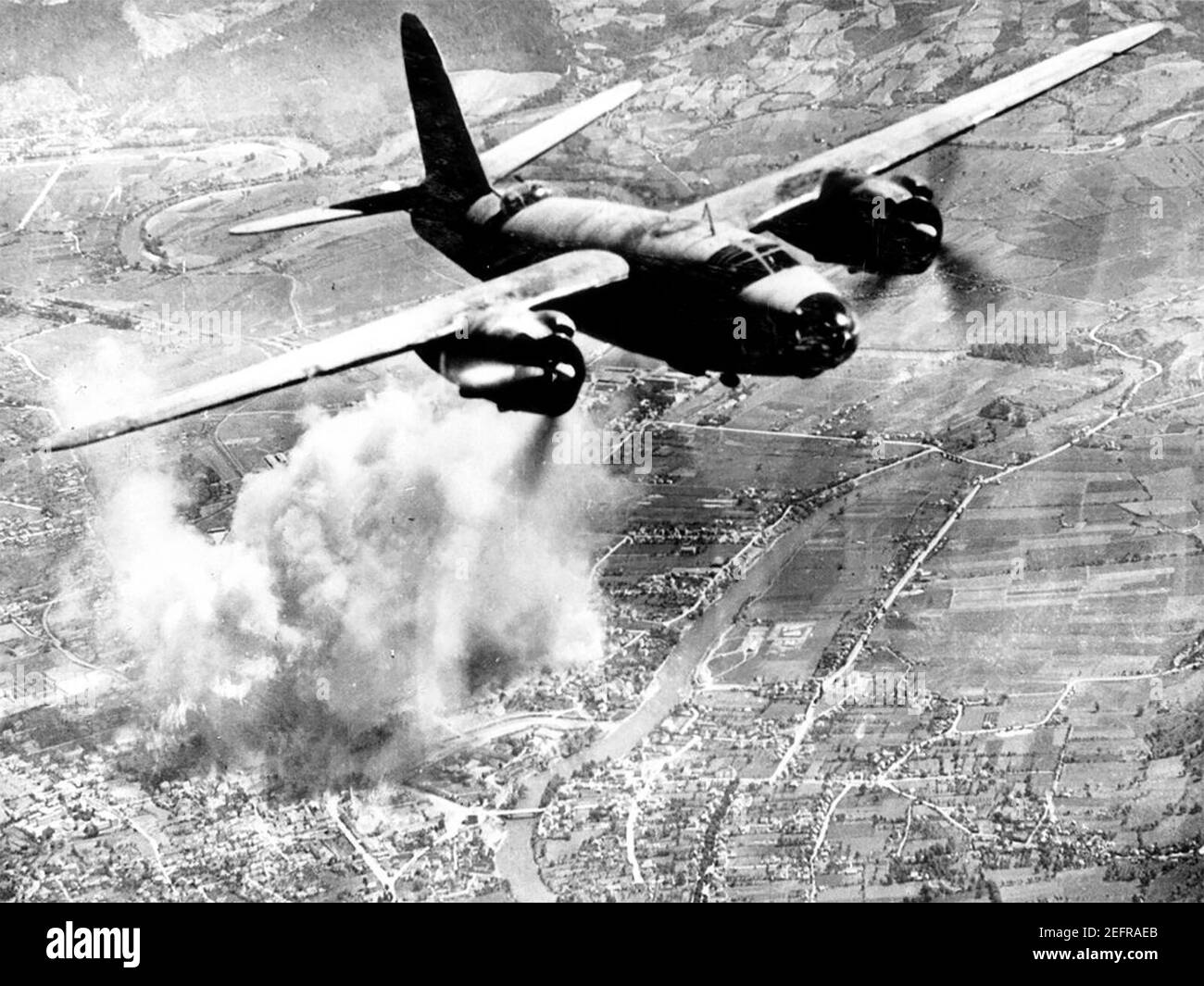 Un Royal Air Force Martin Marauder su Banja Luca Foto Stock