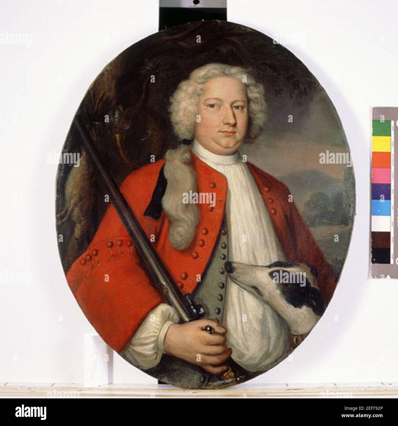 Onbekend - Portret van een man, mogelijk Herman Arnoldus Gerlings (1700-1749) Foto Stock