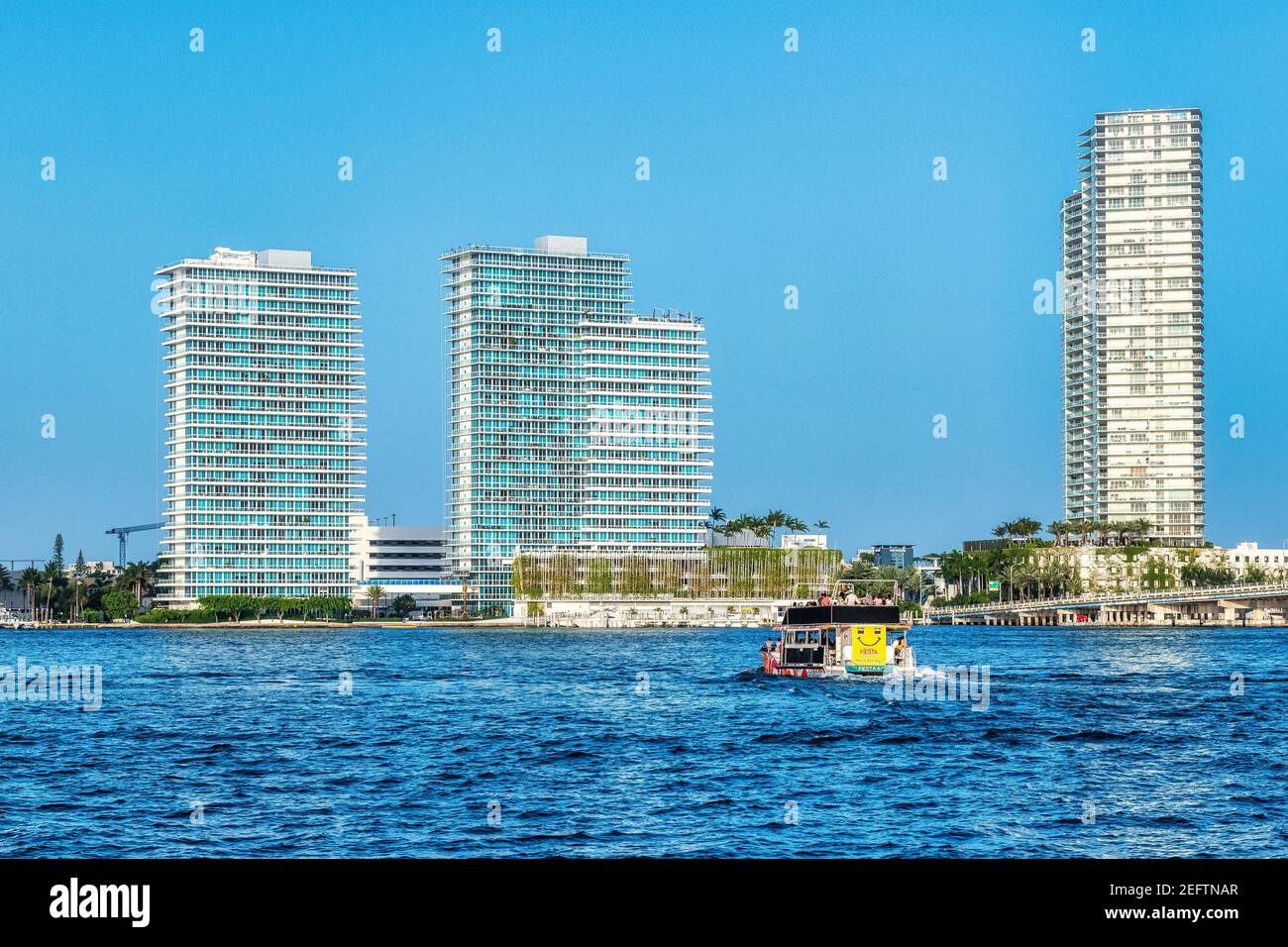 Tour della Biscayne Bay a Miami, Florida, Stati Uniti Foto Stock