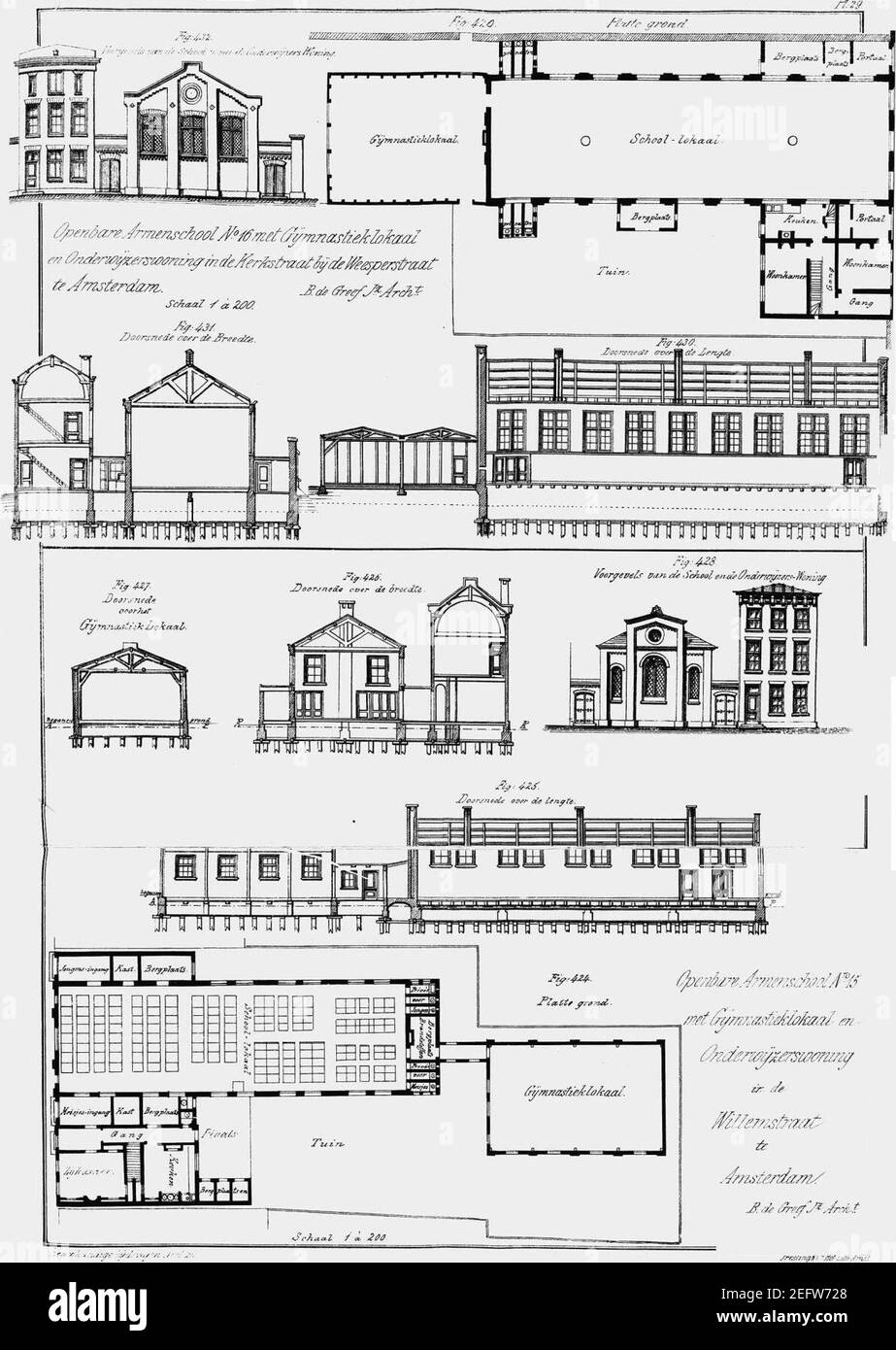 Openbare Armenschool n. 16 Amsterdam 001. Foto Stock