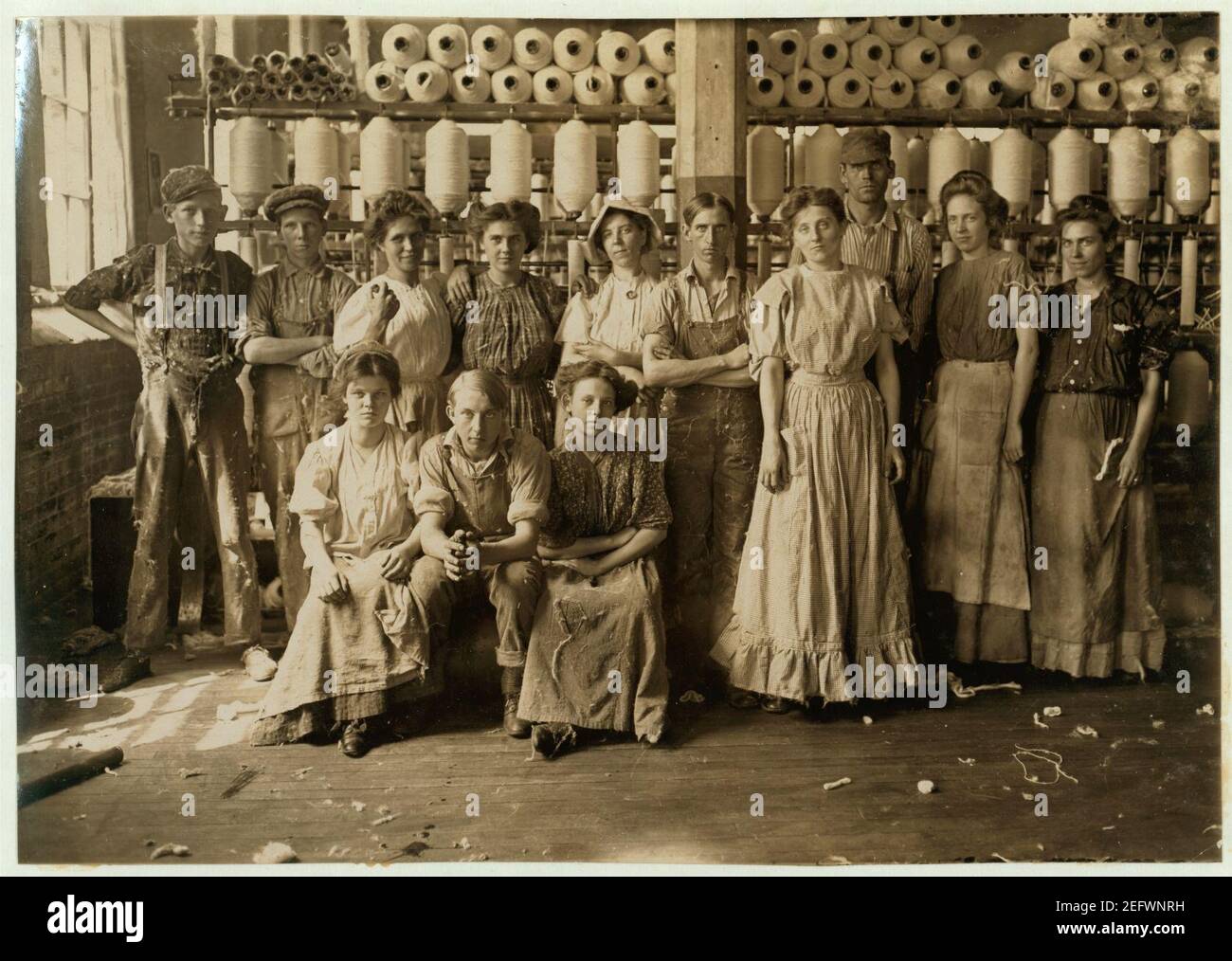 Operatori di Indianapolis Cotonificio. A mezzogiorno ora. Agosto, 1908. Wit., E. N. Clopper. Foto Stock