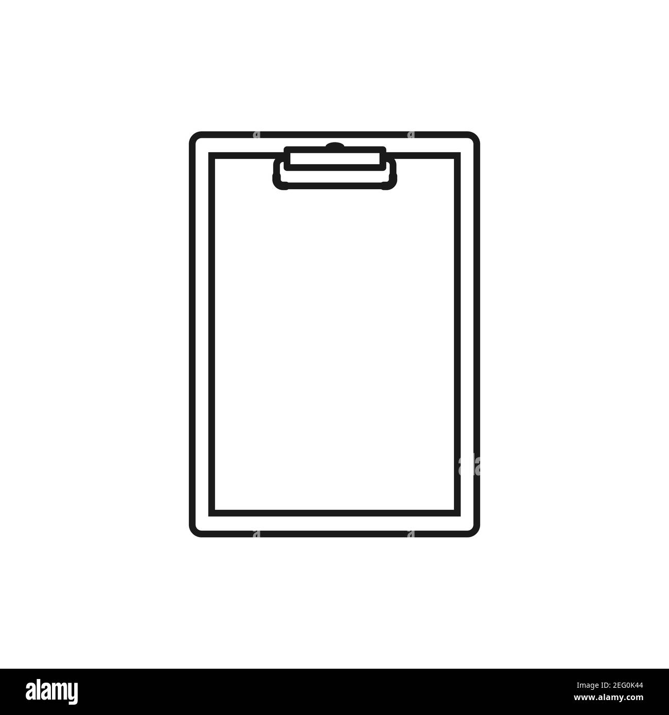 Icona Appunti. Contorno nero. Illustrazione vettoriale, design piatto Illustrazione Vettoriale