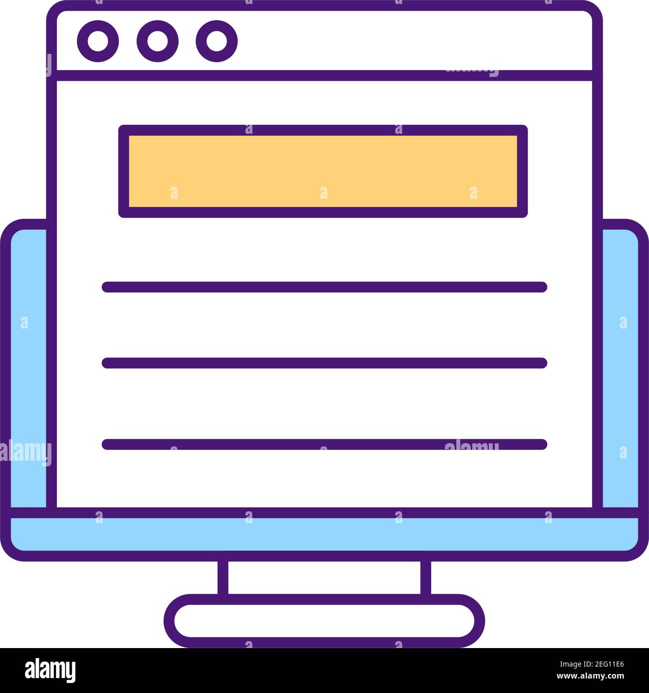 Lettura documenti ufficiali icona colore RGB Illustrazione Vettoriale