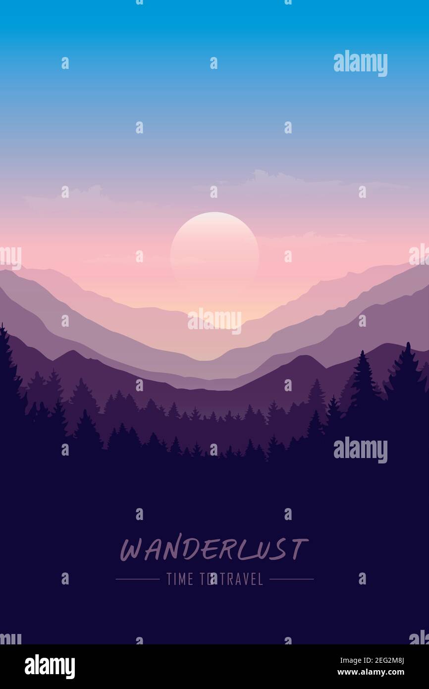 wanderlust natura natura natura natura paesaggio vettore illustrazione EPS10 Illustrazione Vettoriale