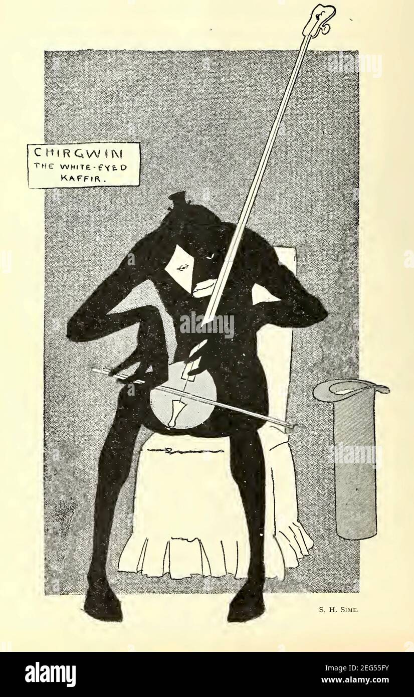 Sidney Sime artwork intitolato Chirwin The White Eyed Kaffir - 1898 Foto Stock