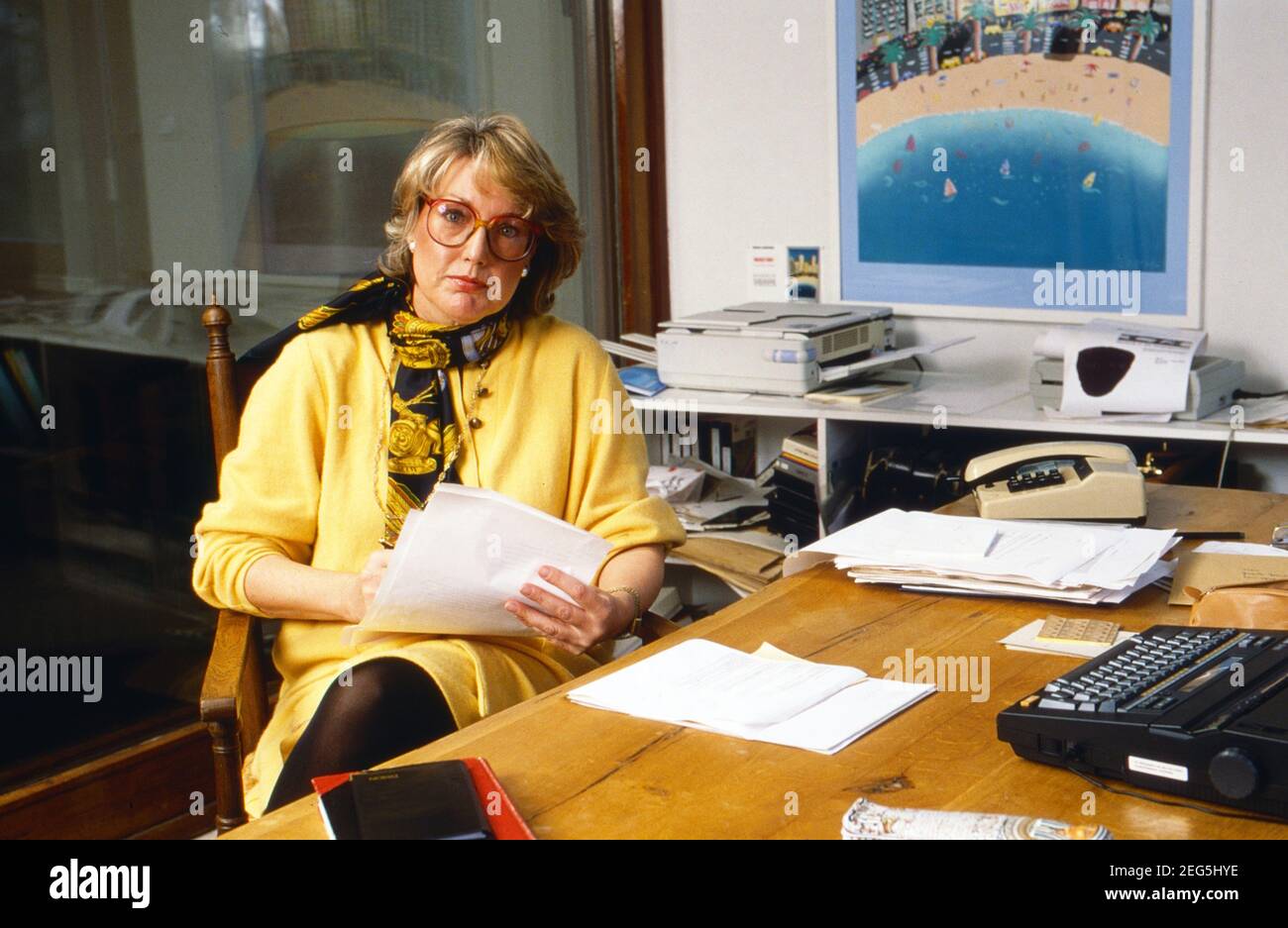 Gisela Graichen, deutsche Fernsehjournalistin und Autorin, Amburgo, Germania 1991. Foto Stock