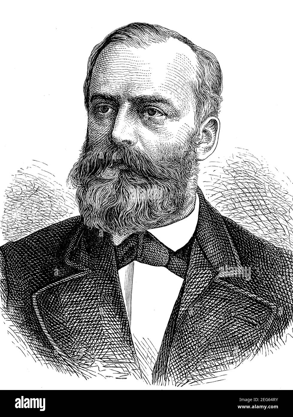 Albert Haenel, 10 giugno 1833 - 12 maggio 1918, giurista tedesco, avvocato costituzionale e politico liberale, Albert Haenel, 10. Giugno 1833 - 12. Mai 1918, ein deutscher Jurist, Staatsrechtler und liberaler Politiker, Historisch, riproduzione storica, digitale migliorata di un originale del 19 ° secolo / digitale Reproduktion einer Originalvollage aus dem 19. Jahrhundert, Foto Stock