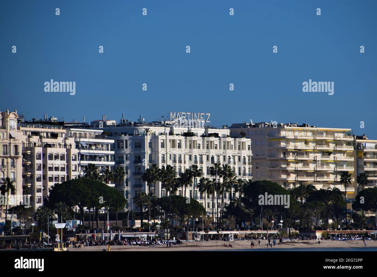 Hotel Martinez sulla Croisette, Cannes, Francia meridionale Foto Stock