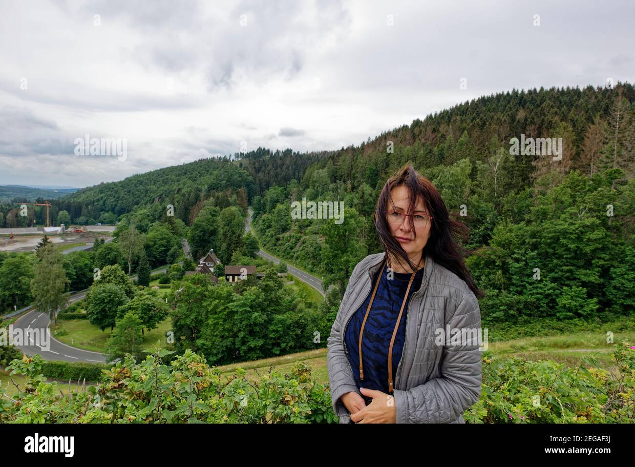 Wochenende mit Frau im Harz, Sachsen Anhalt. Foto Stock