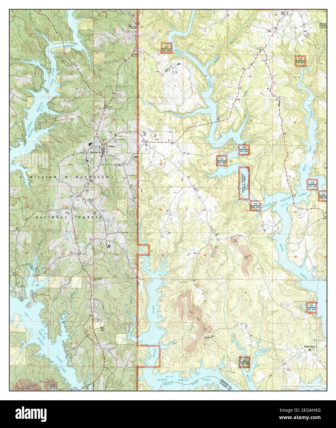 Arley, Alabama, mappa 2000, 1:24000, Stati Uniti d'America da Timeless Maps, dati U.S. Geological Survey Foto Stock