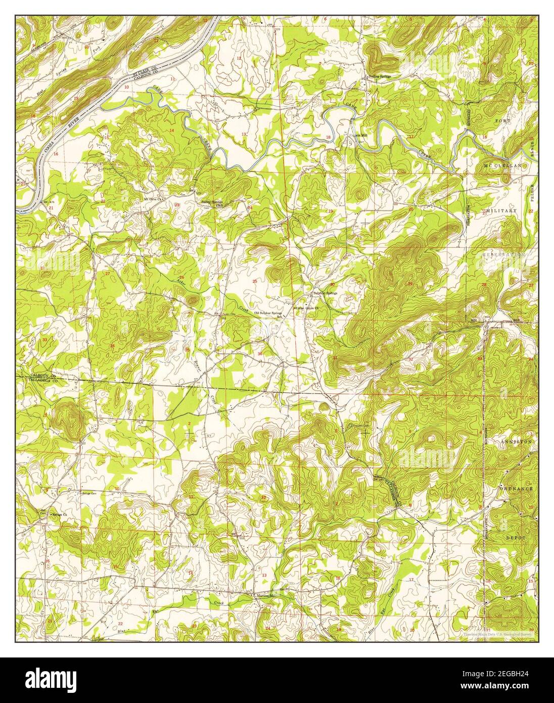 Francis Mill, Alabama, mappa 1947, 1:24000, Stati Uniti d'America da Timeless Maps, dati US Geological Survey Foto Stock