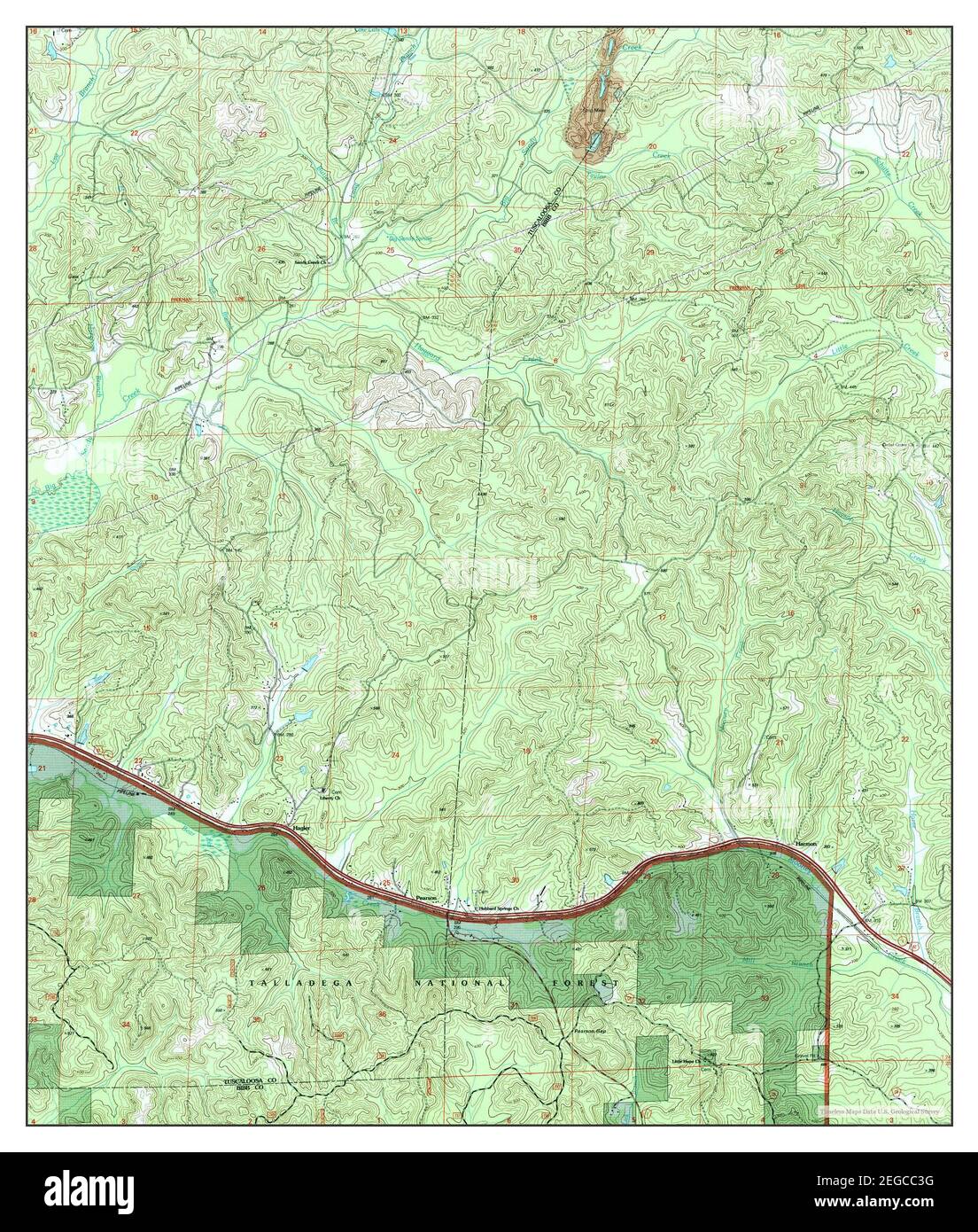 Pearson, Alabama, mappa 2002, 1:24000, Stati Uniti d'America da Timeless Maps, dati U.S. Geological Survey Foto Stock