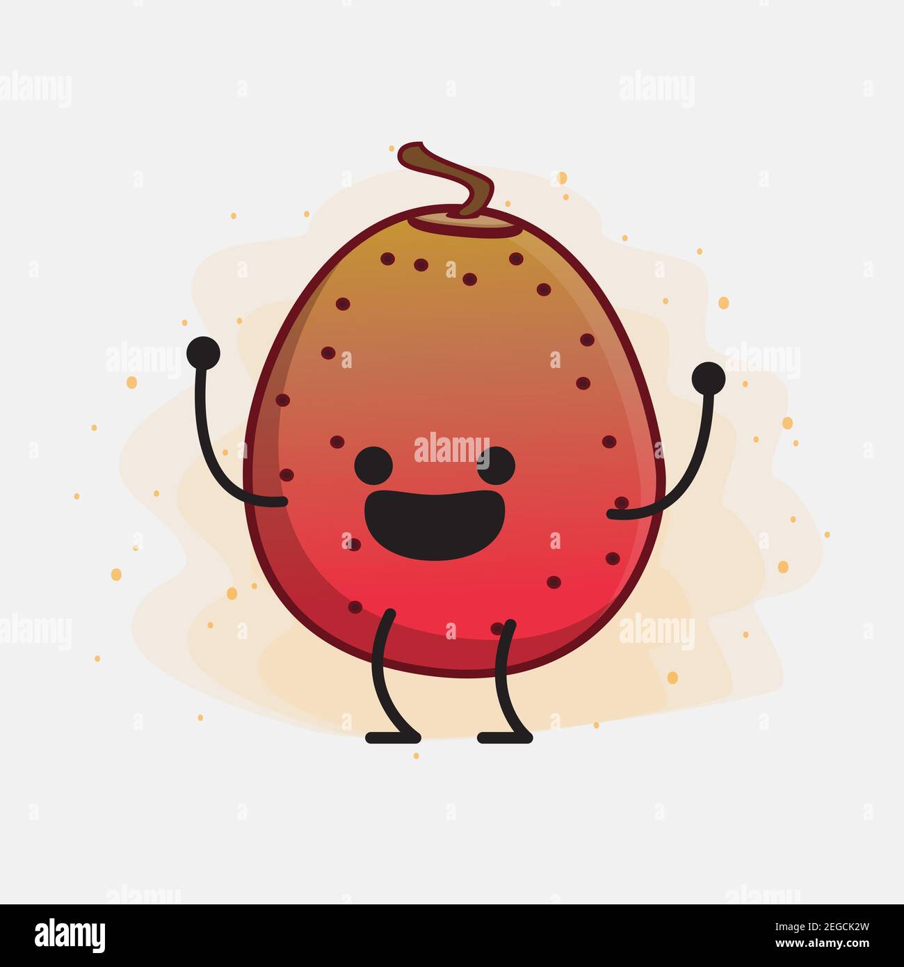 Illustrazione vettoriale del personaggio indiano del personaggio di figura con il viso carino, le mani semplici e la linea di arti delle gambe su sfondo isolato. Stile doodle a fumetti piatti. Illustrazione Vettoriale