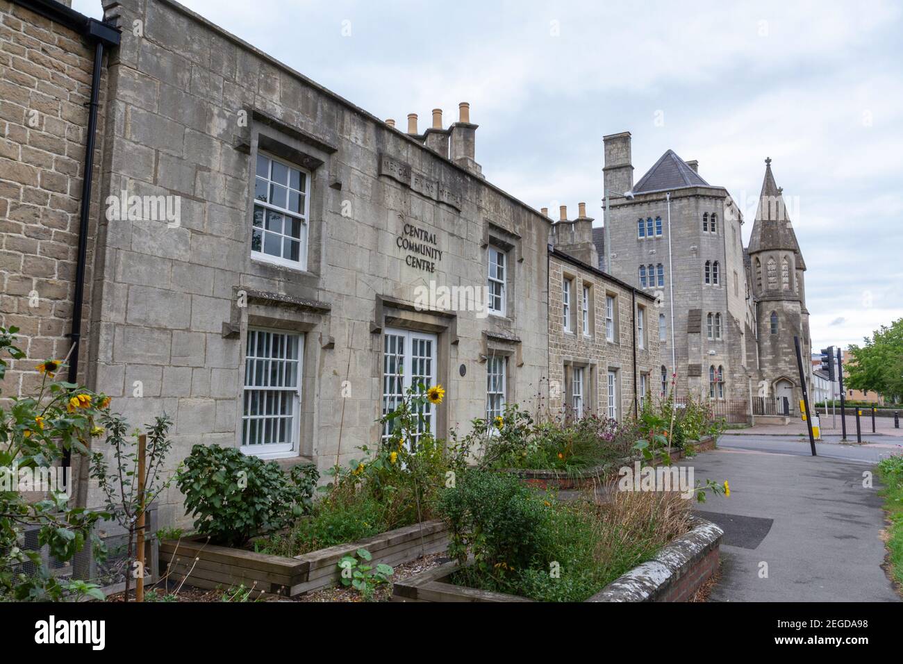 Il Centro della Comunità Centrale nel Villaggio ferroviario, Swindon, Wiltshire, Regno Unito. Foto Stock