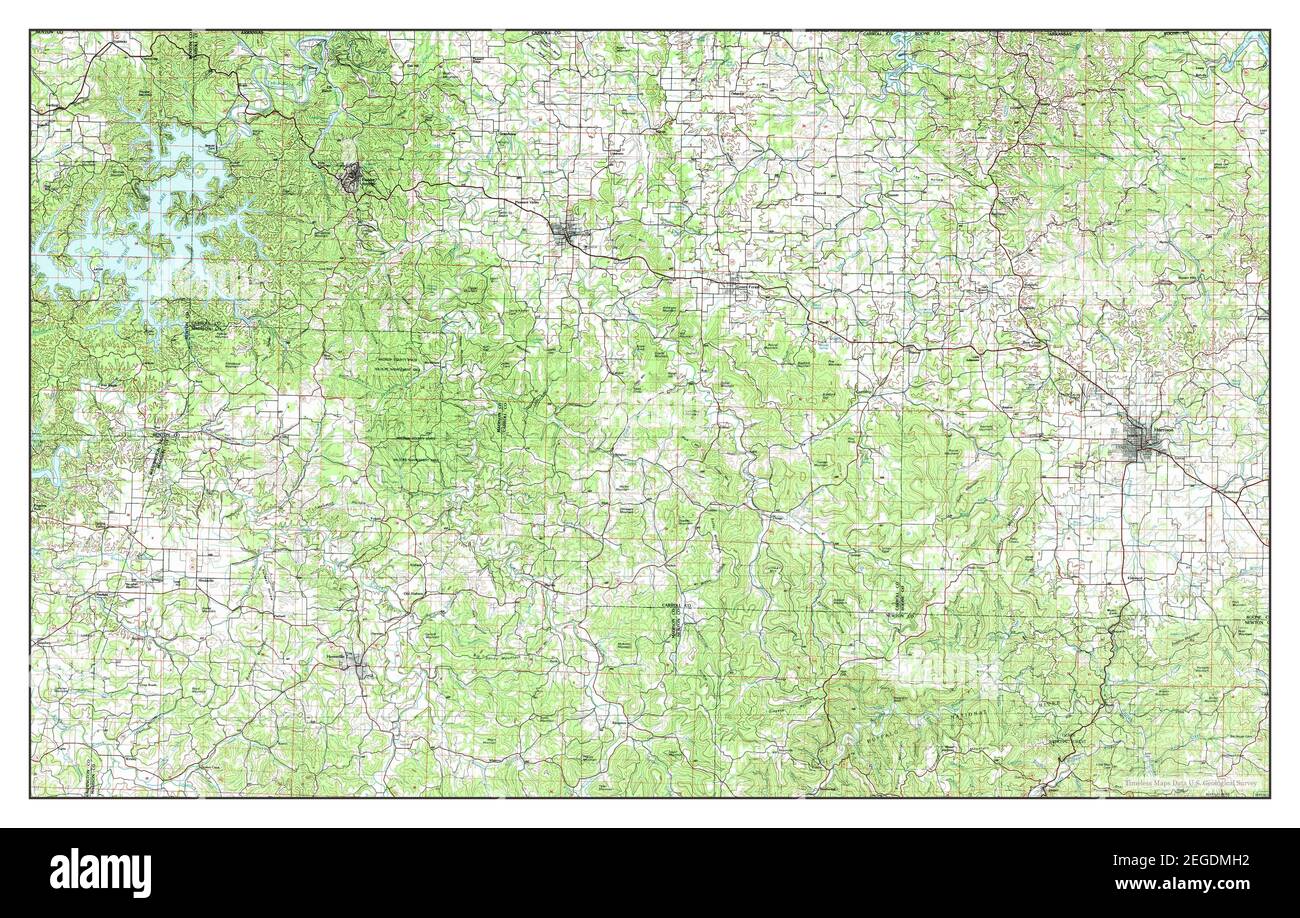 Harrison, Arkansas, mappa 1985, 1:100000, Stati Uniti d'America da Timeless Maps, dati U.S. Geological Survey Foto Stock