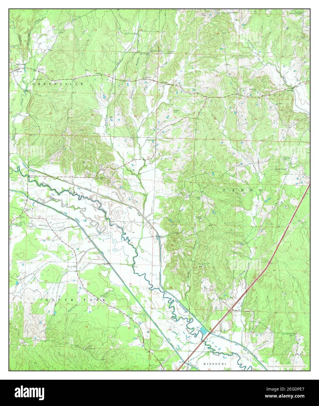 Hollywood, Arkansas, mappa 1970, 1:24000, Stati Uniti d'America da Timeless Maps, dati U.S. Geological Survey Foto Stock