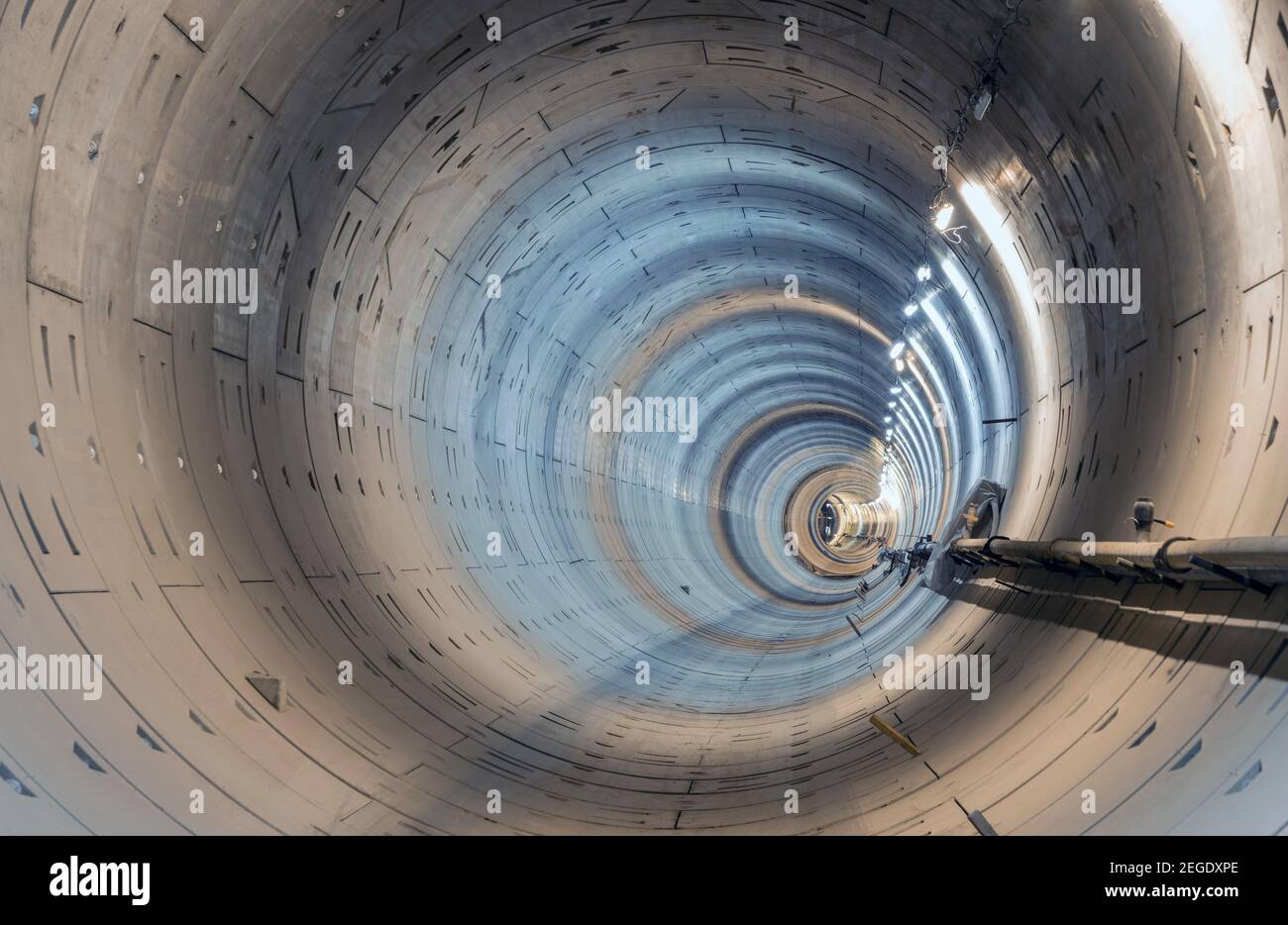 Costruzione di una linea metropolitana a Mosca, Russia. Foto Stock