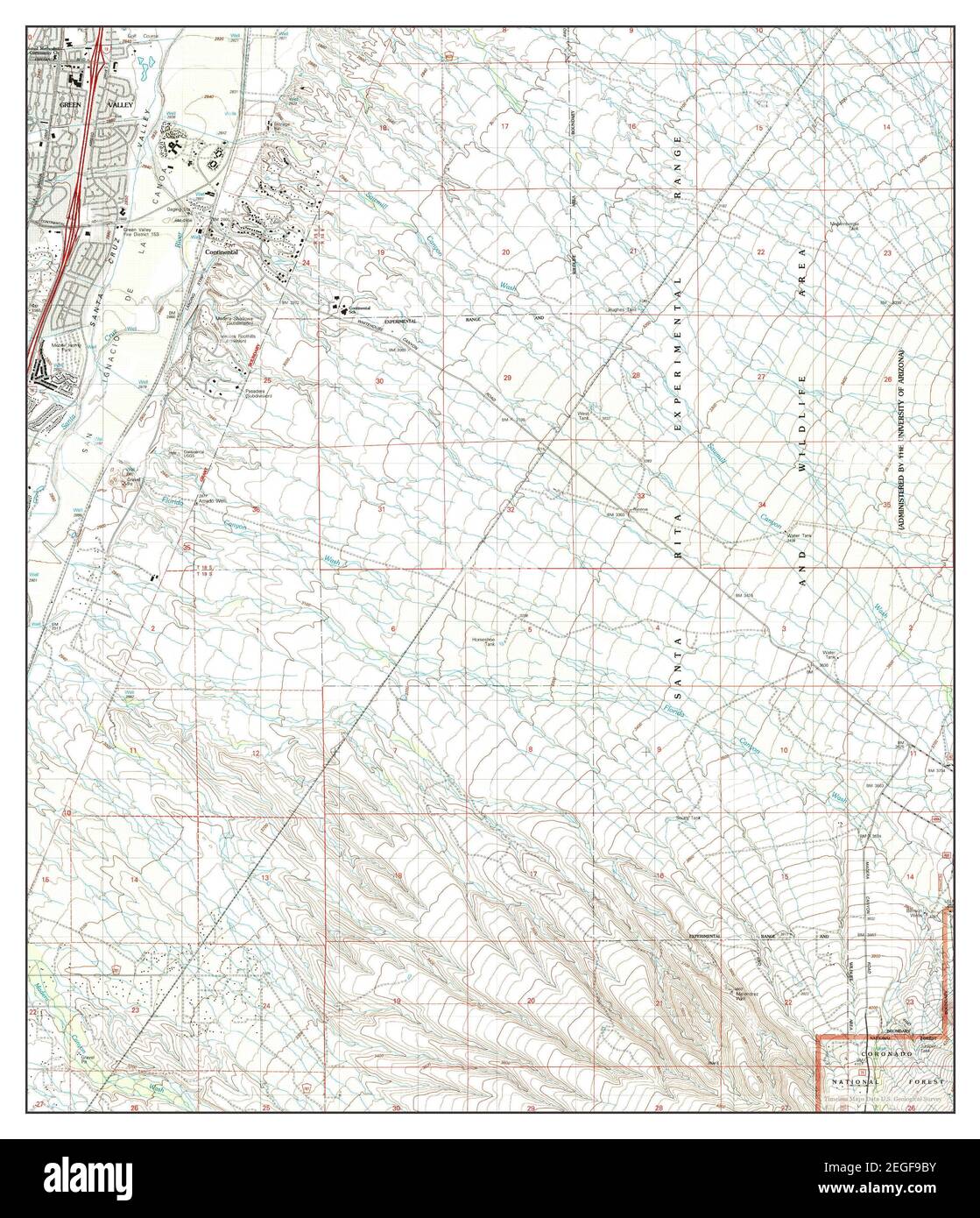 Green Valley, Arizona, mappa 2004, 1:24000, Stati Uniti d'America da Timeless Maps, dati U.S. Geological Survey Foto Stock