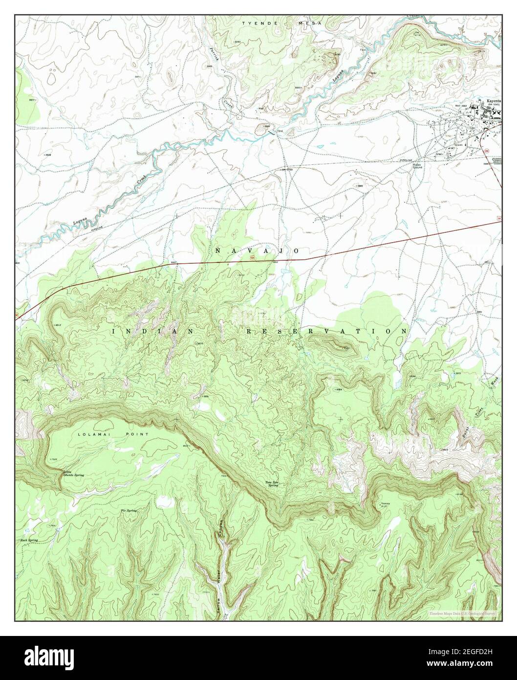 Kayenta West, Arizona, mappa 1968, 1:24000, Stati Uniti d'America da Timeless Maps, dati U.S. Geological Survey Foto Stock