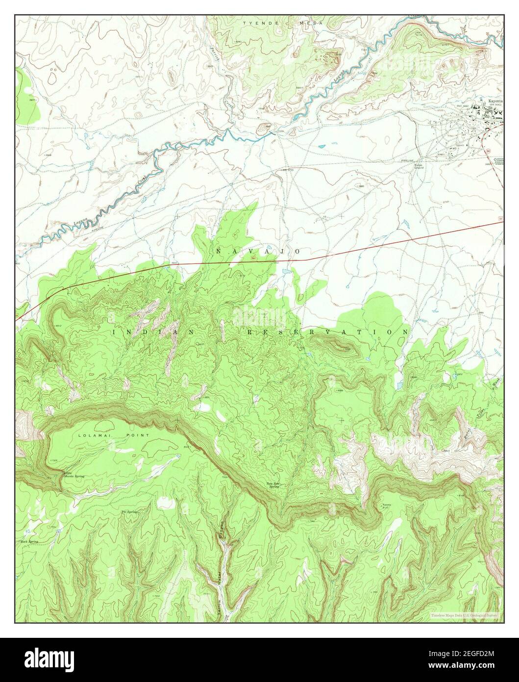 Kayenta West, Arizona, mappa 1968, 1:24000, Stati Uniti d'America da Timeless Maps, dati U.S. Geological Survey Foto Stock