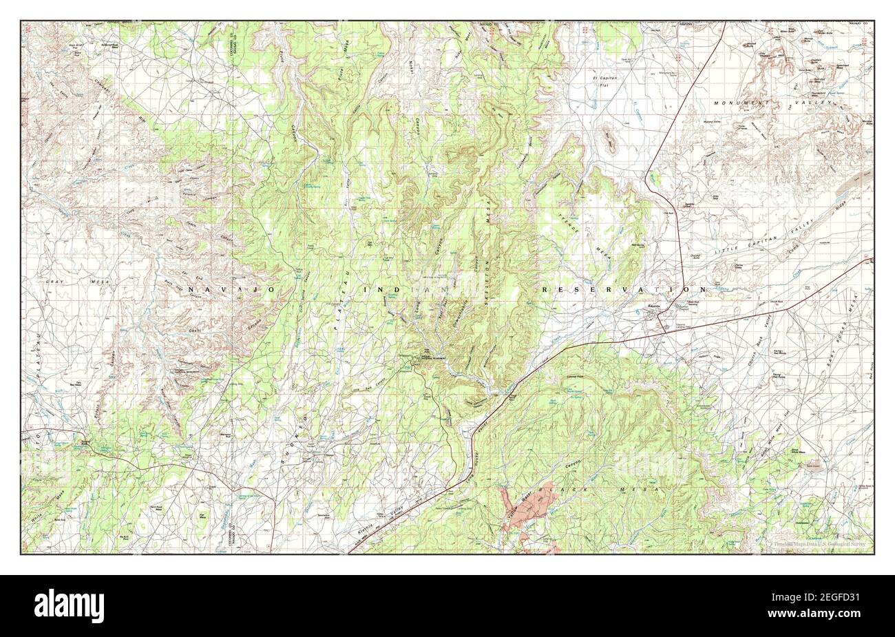 Kayenta, Arizona, mappa 1984, 1:100000, Stati Uniti d'America da Timeless Maps, dati U.S. Geological Survey Foto Stock
