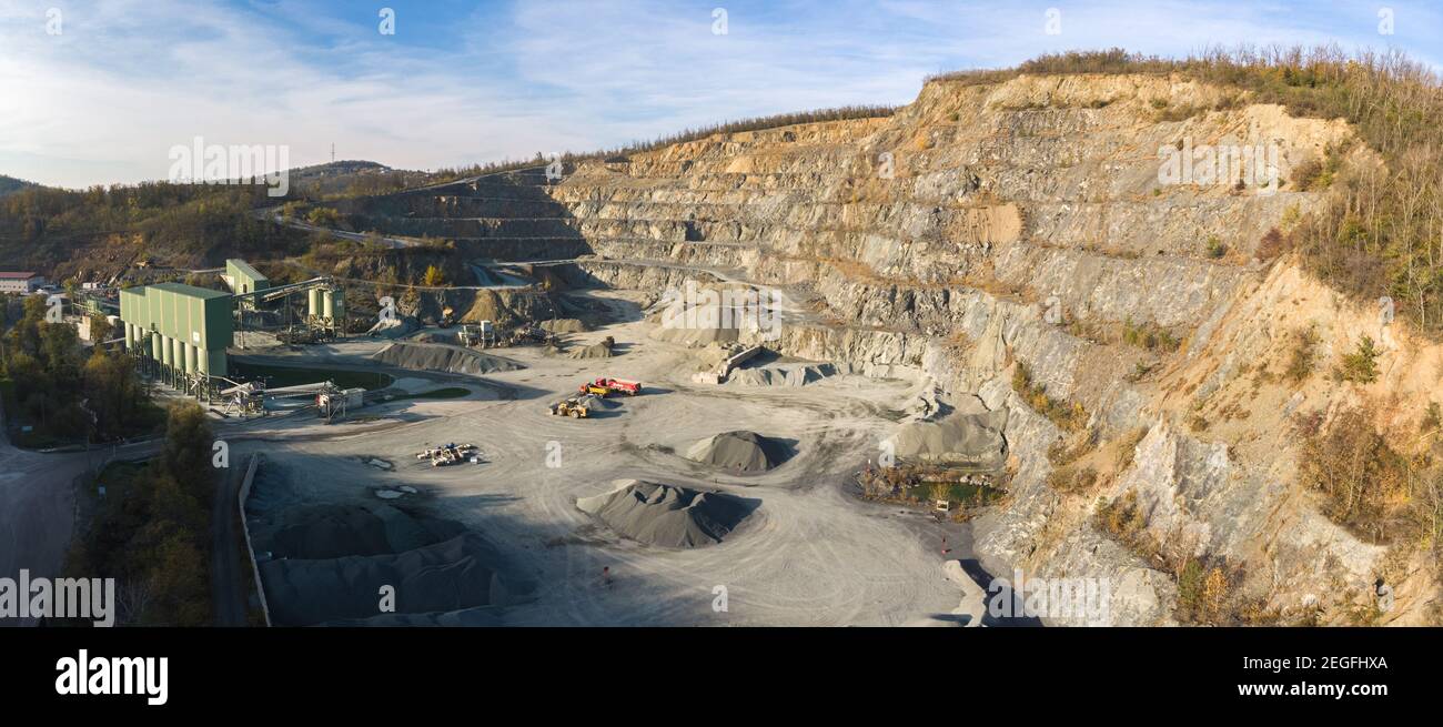 Cava di Zelezice vicino a Brno, Repubblica Ceca Foto Stock