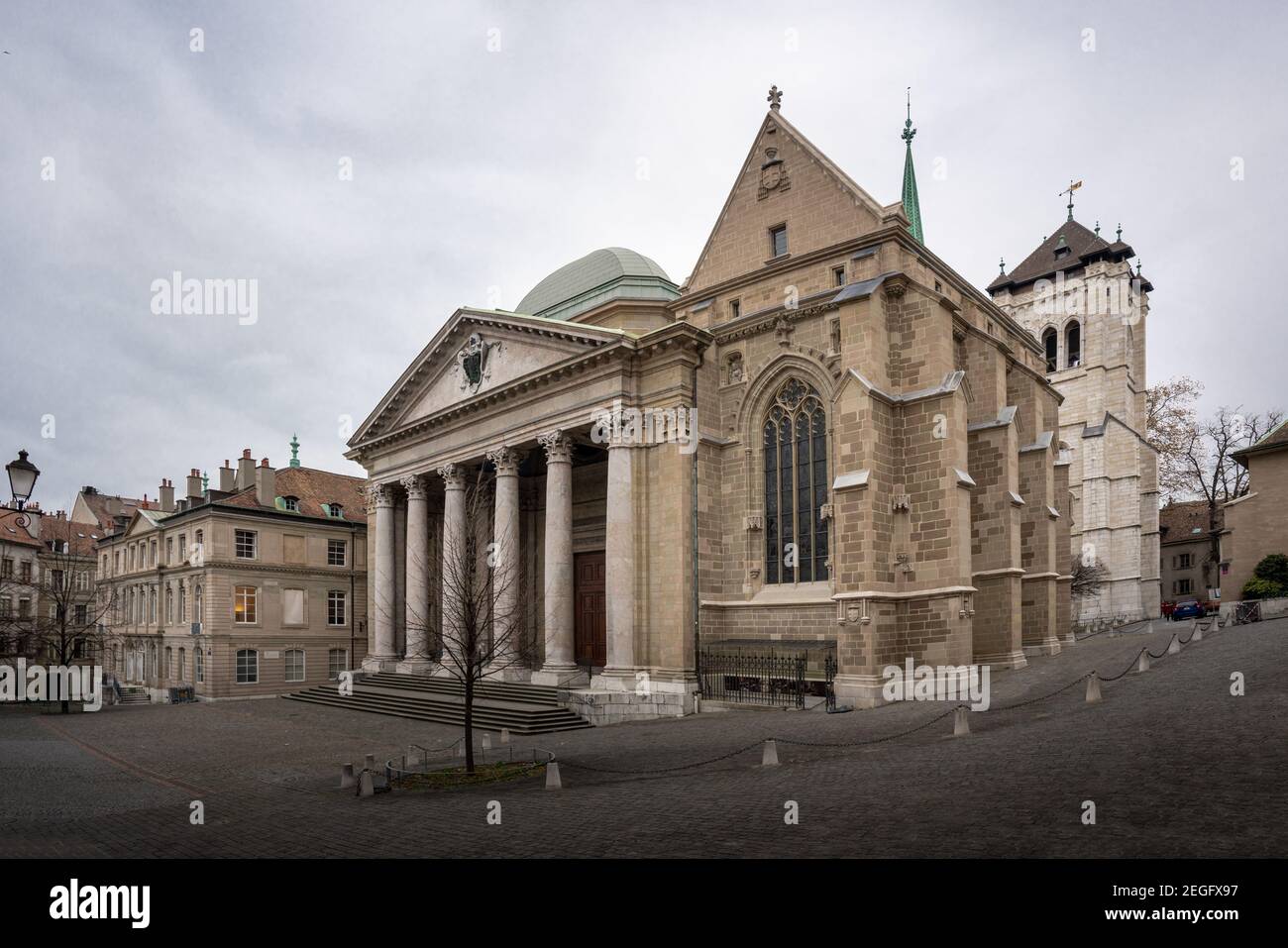 Cattedrale di San Pietro - Ginevra, Svizzera Foto Stock