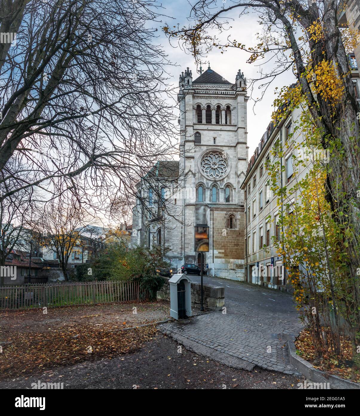 Cattedrale di San Pietro - Ginevra, Svizzera Foto Stock