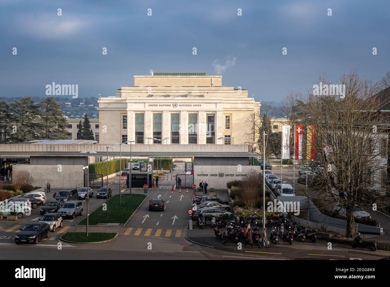 Palazzo delle Nazioni - Ufficio delle Nazioni Unite - Ginevra, Svizzera Foto Stock