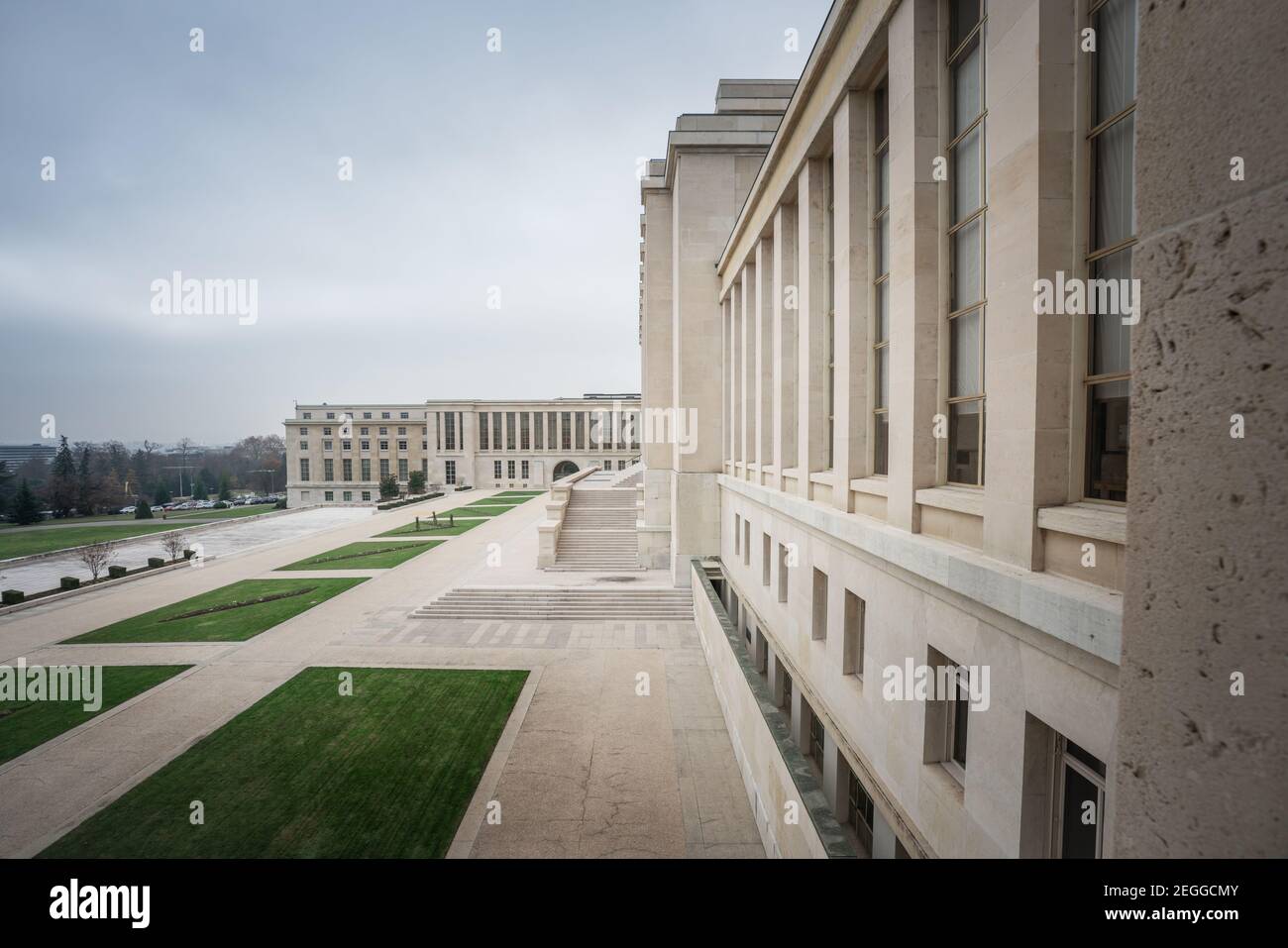 Palazzo delle Nazioni - Ufficio delle Nazioni Unite - Ginevra, Svizzera Foto Stock