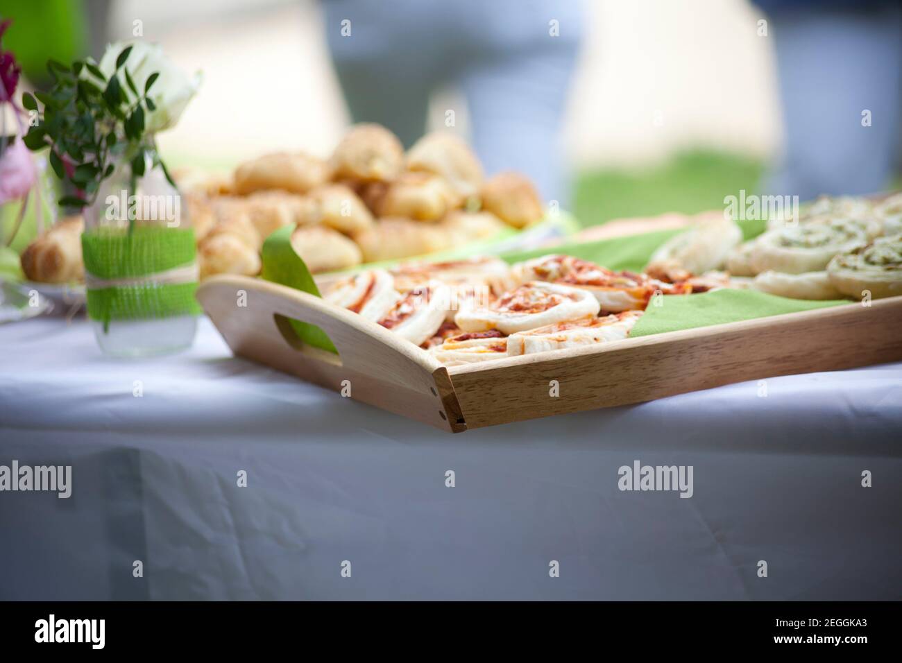 Grill buffet durante la festa d'estate Foto Stock