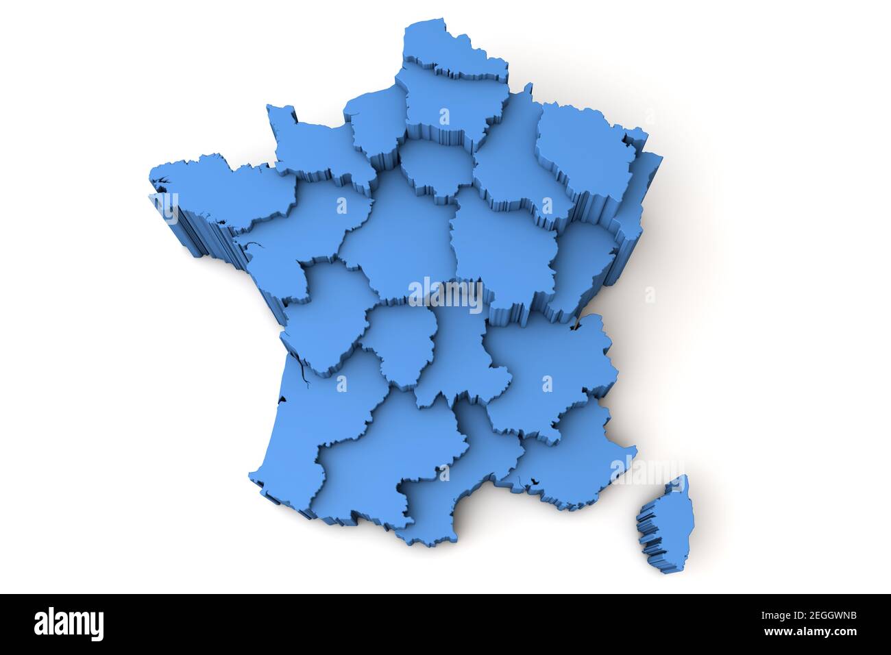 Regions of the france map immagini e fotografie stock ad alta