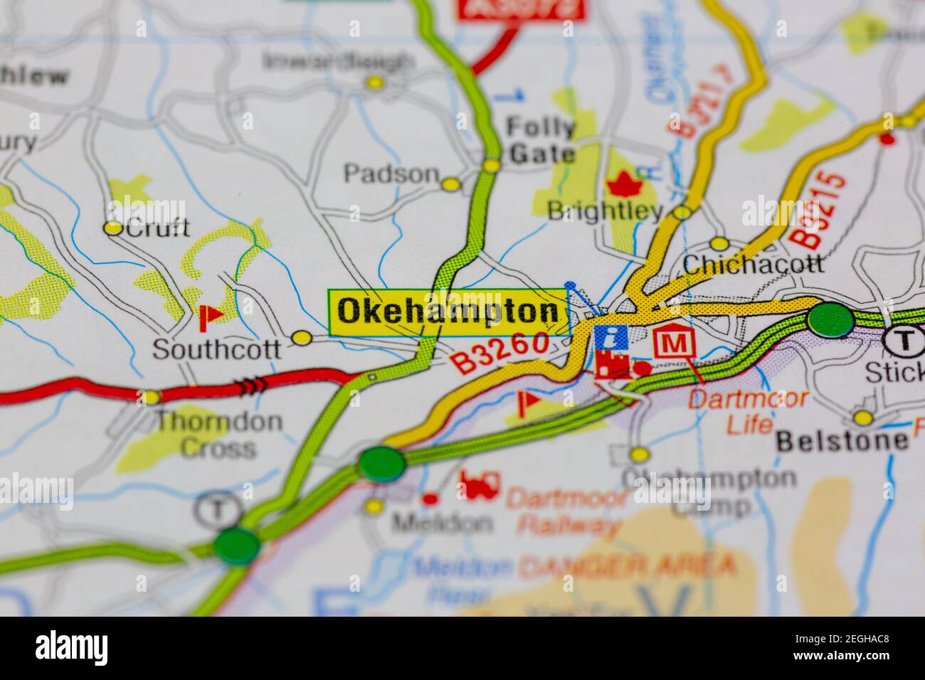 Okehampton Postcode Map Mappa di oakhampton immagini e fotografie stock ad alta risoluzione - Alamy