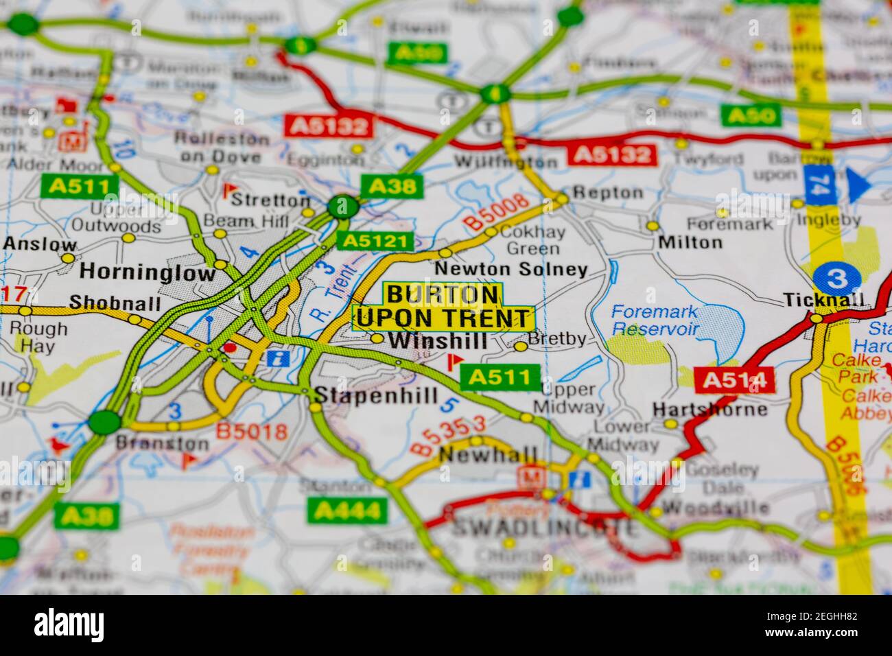 Mappa di burton on trent immagini e fotografie stock ad alta