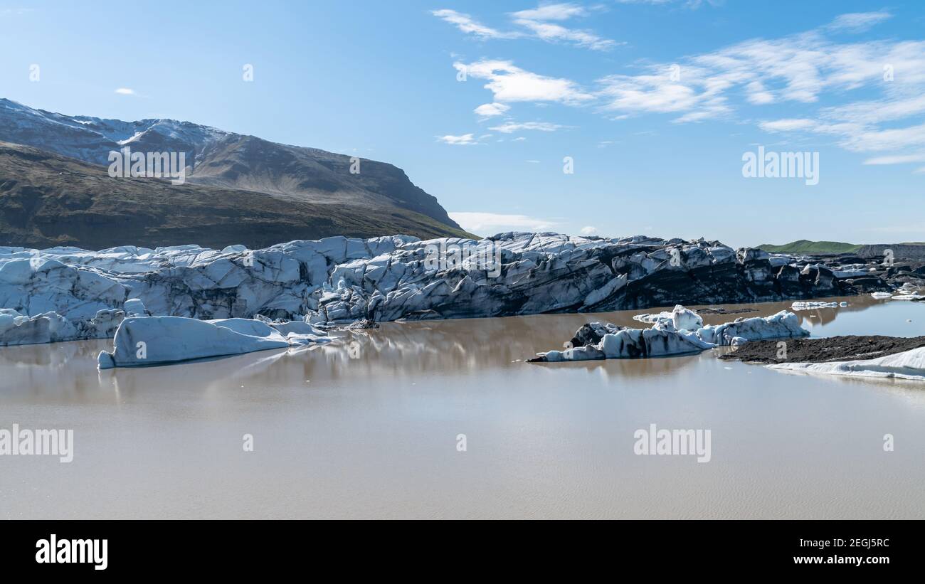 Ghiacciaio di Hvannadalshnukur, la montagna più alta in Islanda Foto Stock
