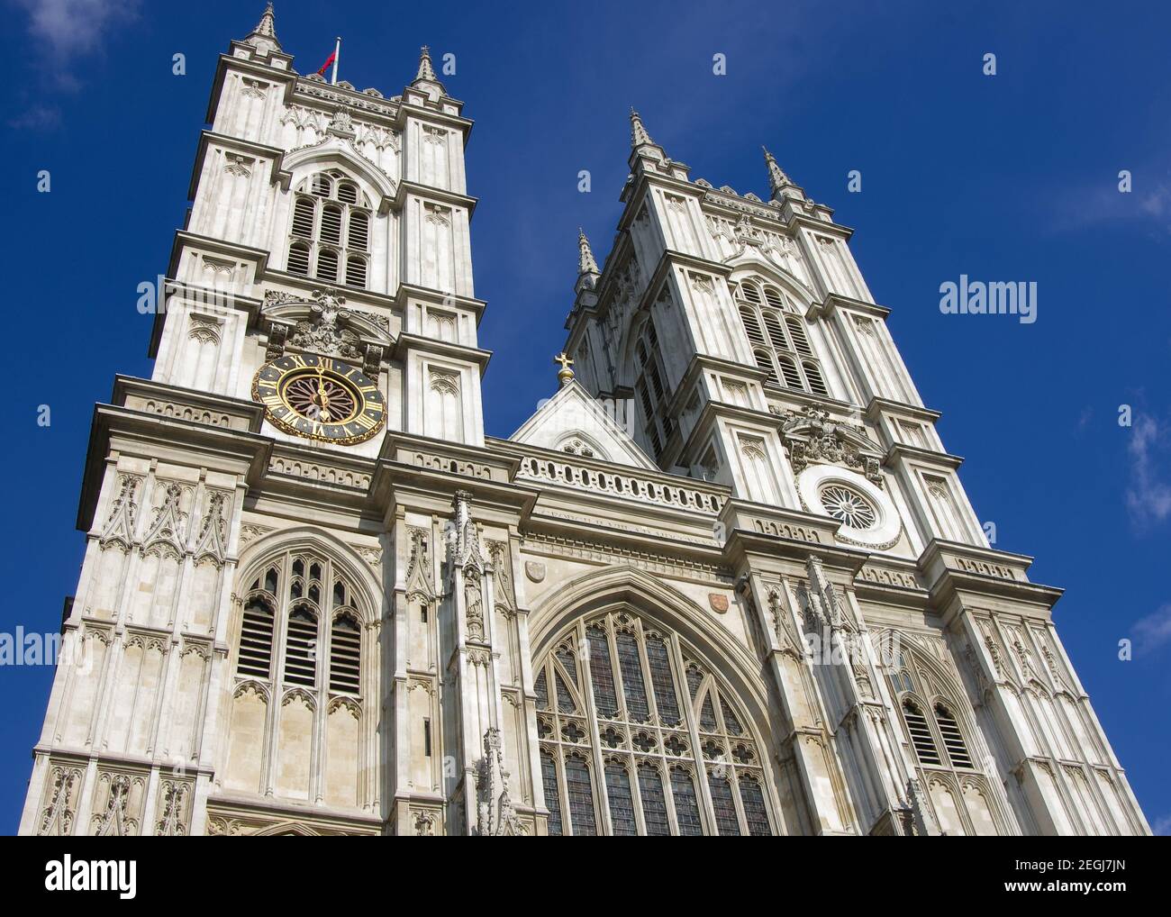 London Westminster Abbey o la Collegiata di San Pietro È una chiesa gotica nella città di Westminster Foto Stock