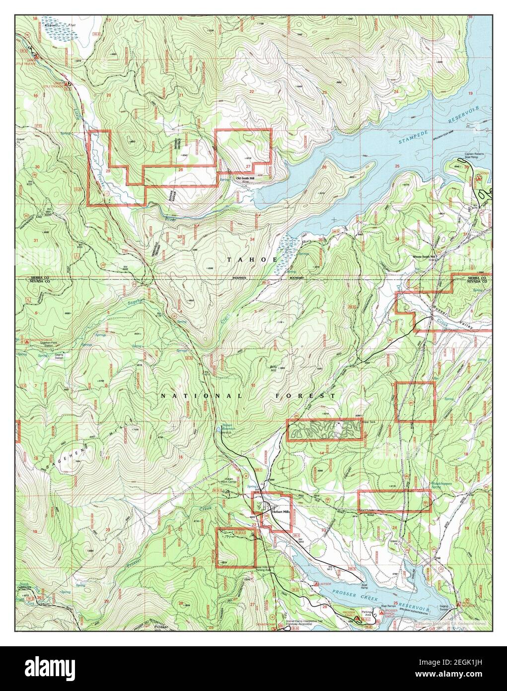 Hobart Mills, California, mappa 2000, 1:24000, Stati Uniti d'America da Timeless Maps, dati U.S. Geological Survey Foto Stock