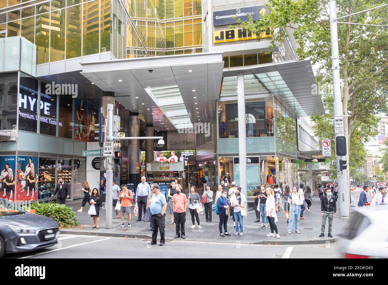 Sviluppo di uffici e negozi di World Square nel centro di Sydney, NSW, Australia Foto Stock