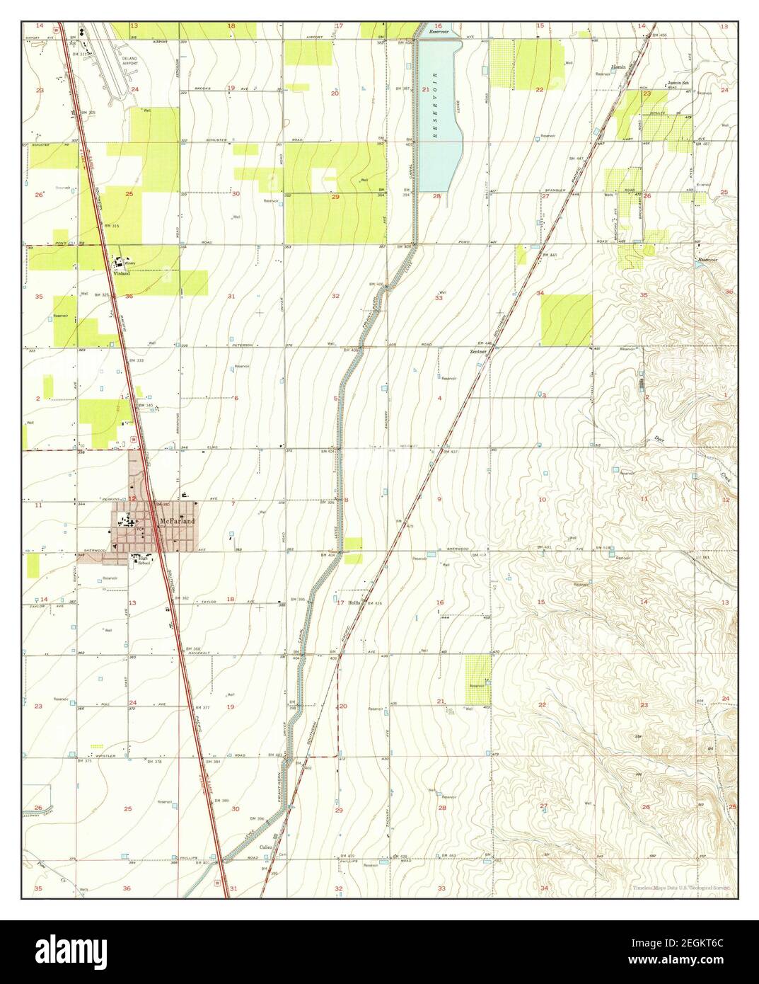 MC Farland, California, mappa 1954, 1:24000, Stati Uniti d'America da Timeless Maps, dati U.S. Geological Survey Foto Stock