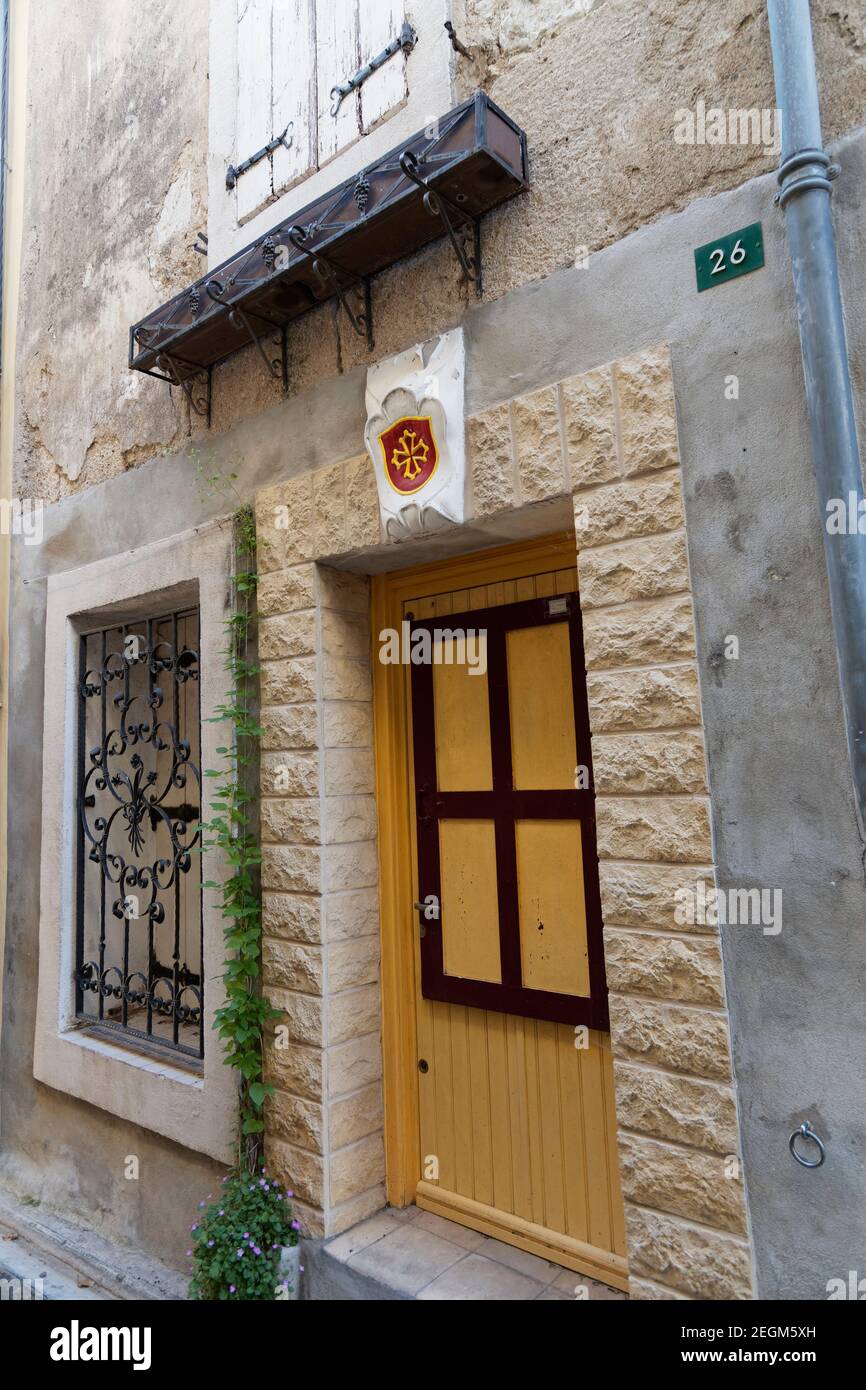 Saint-Genies-de-Fontadit, Francia.21 giugno, 2018.la città di Saint-Geniès-de-Fontadit il 21 giugno, 2018 a Saint-Genies-de Fontadit, Francia. Foto Stock