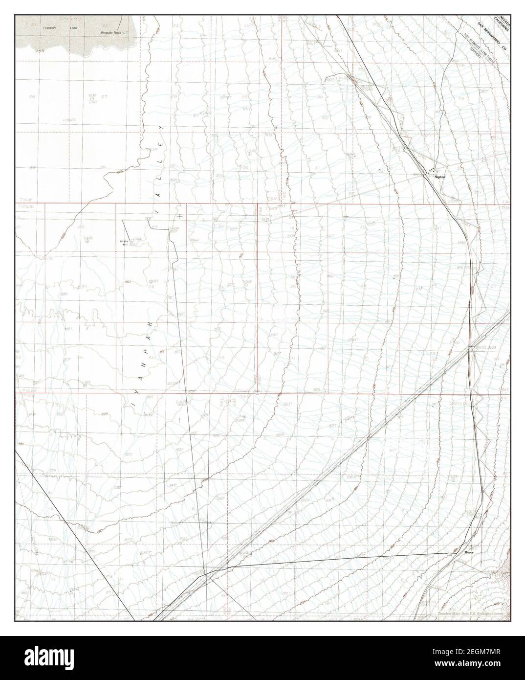 Nipton, California, mappa 1983, 1:24000, Stati Uniti d'America da Timeless Maps, dati U.S. Geological Survey Foto Stock