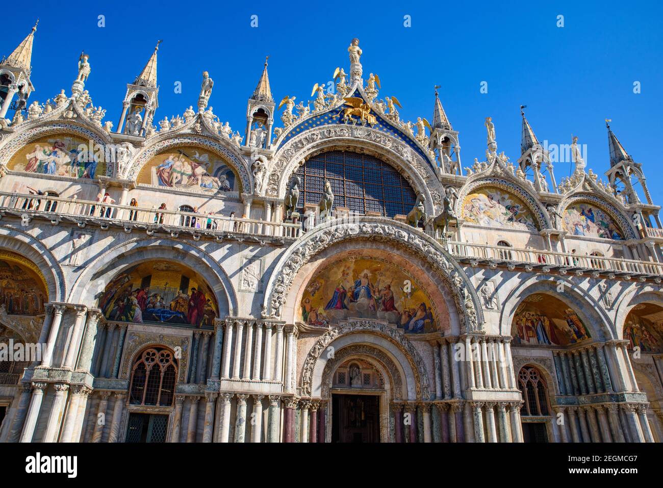 La Basilica di San Marco in Piazza San Marco (Piazza San Marco), Venezia, Italia Foto Stock