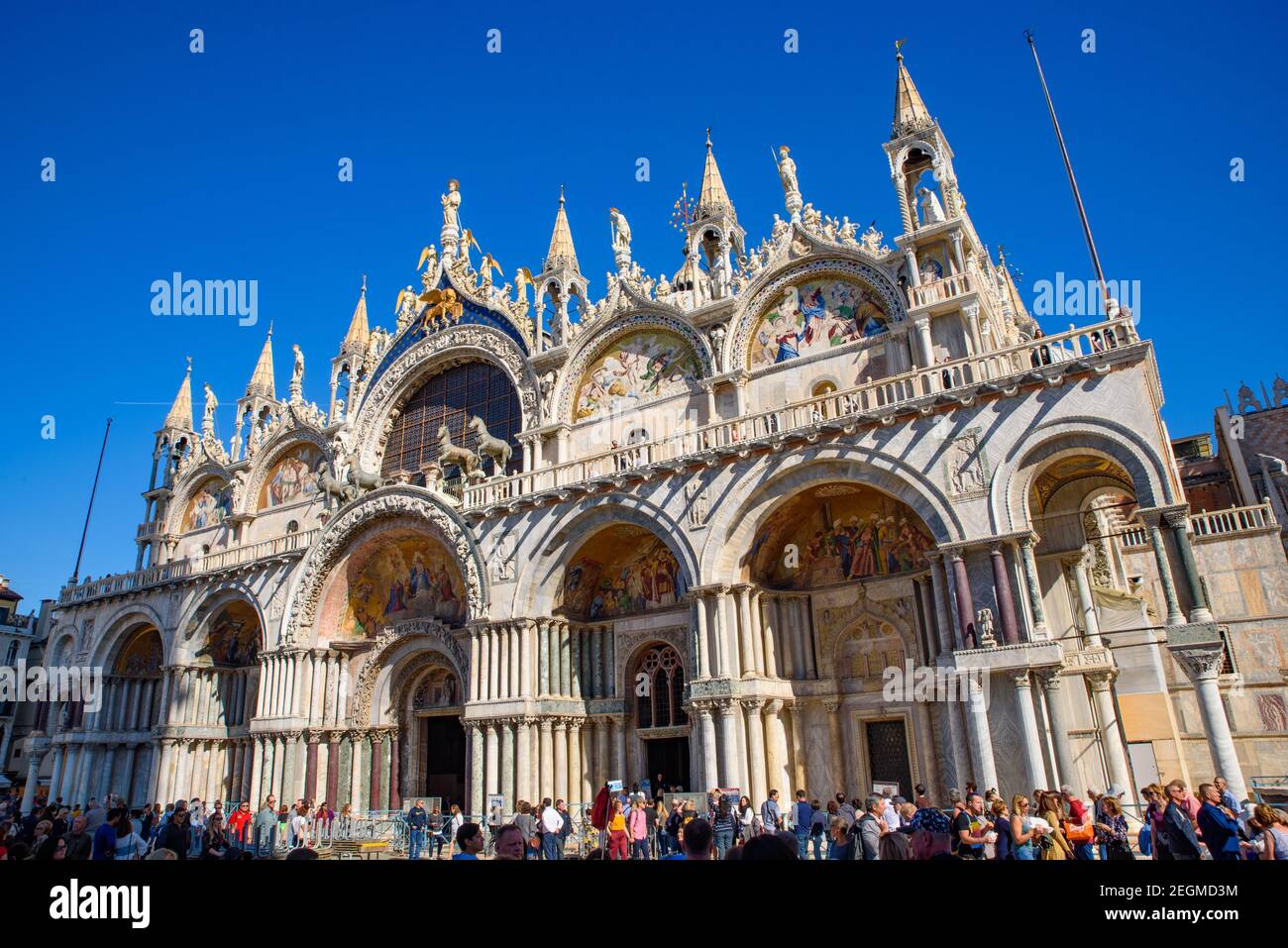 La Basilica di San Marco in Piazza San Marco (Piazza San Marco), Venezia, Italia Foto Stock