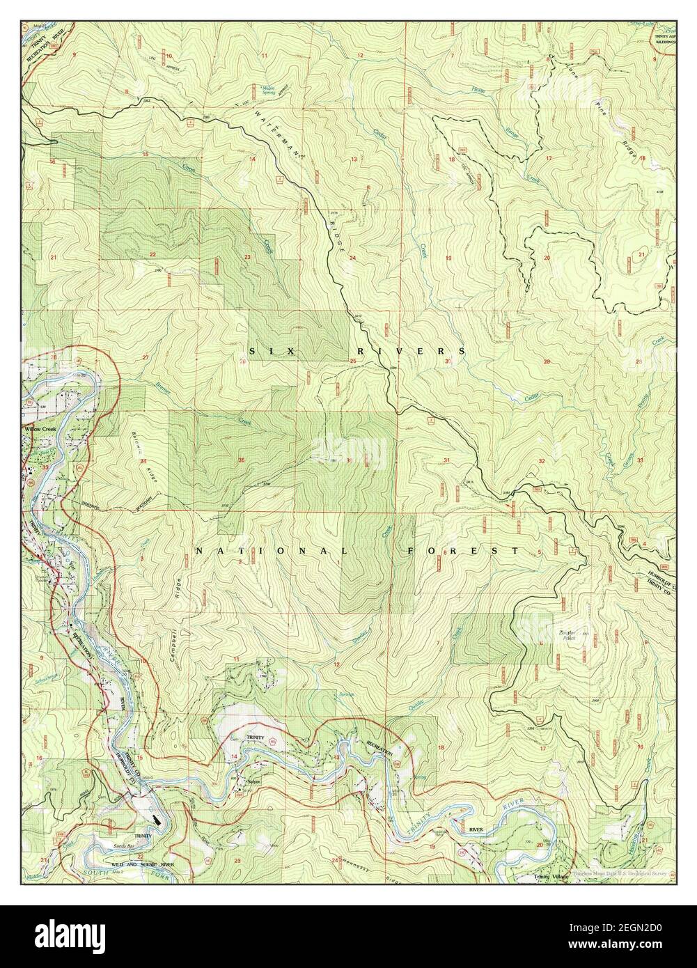 Salyer, California, mappa 1997, 1:24000, Stati Uniti d'America da Timeless Maps, dati U.S. Geological Survey Foto Stock