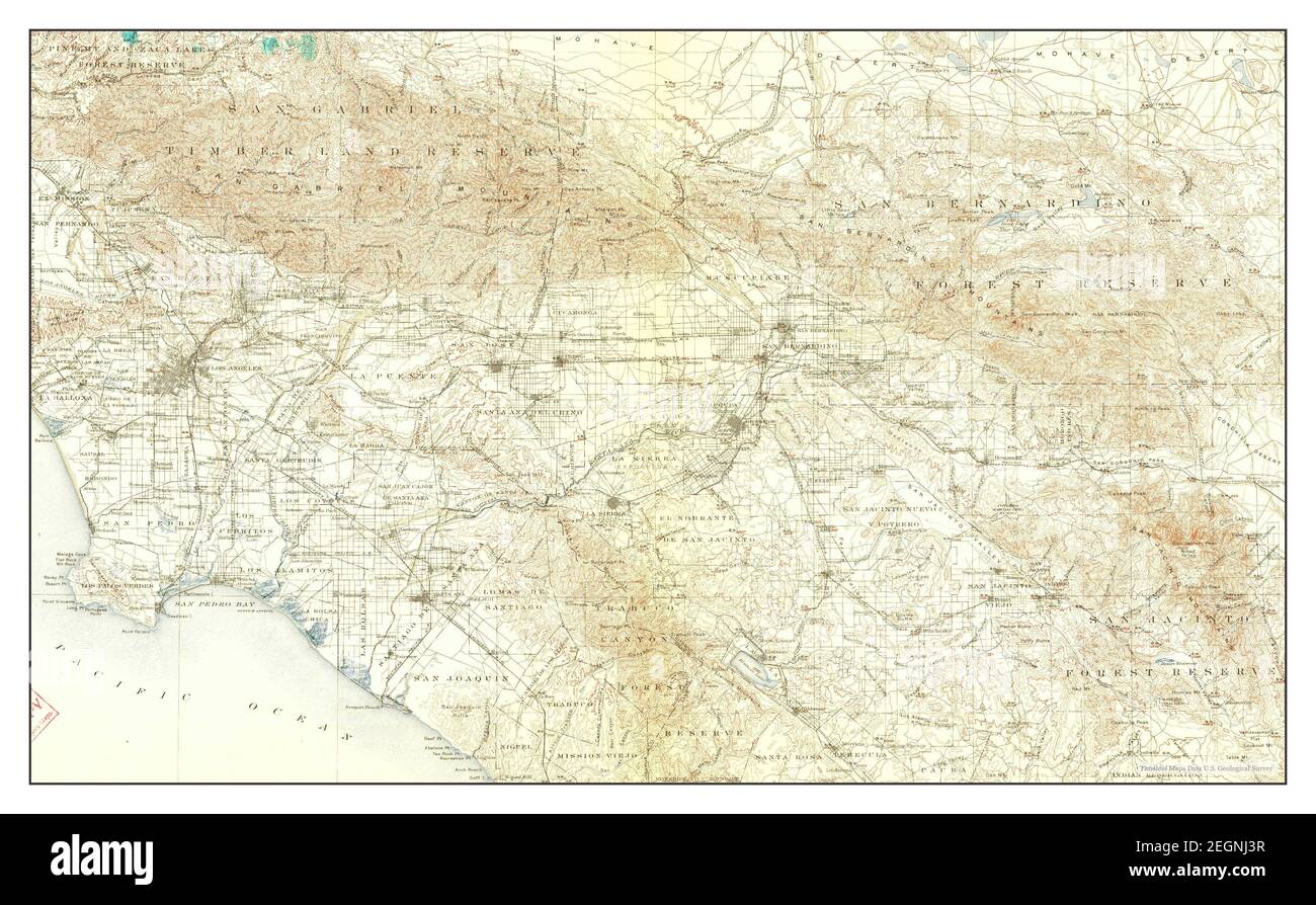 Southern California foglio No 1, California, mappa 1901, 1:250000, Stati Uniti d'America da Timeless Maps, dati U.S. Geological Survey Foto Stock