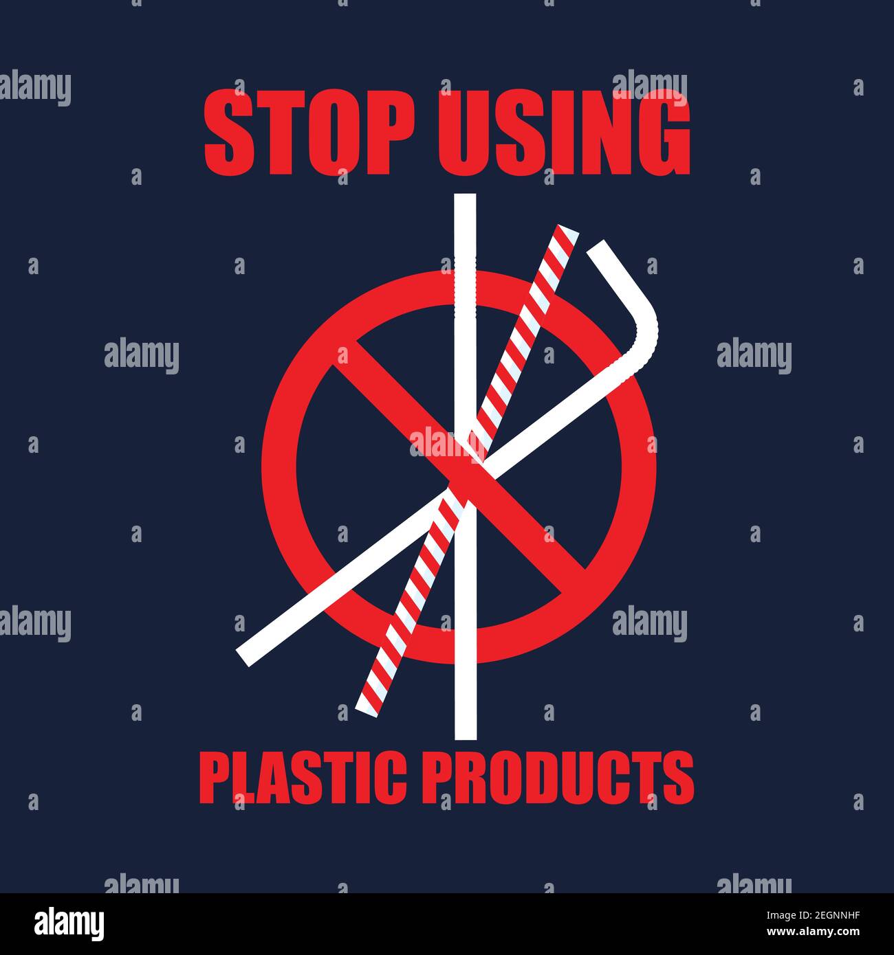 dire no al concetto di plastica per un futuro migliore. illustrazione vettoriale Illustrazione Vettoriale