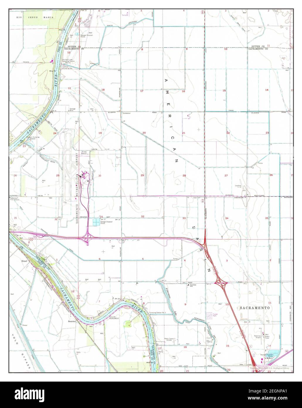 Taylor Monument, California, map 1967, 1:24000, United States of America by Timeless Maps, data U.S. Geological Survey Foto Stock