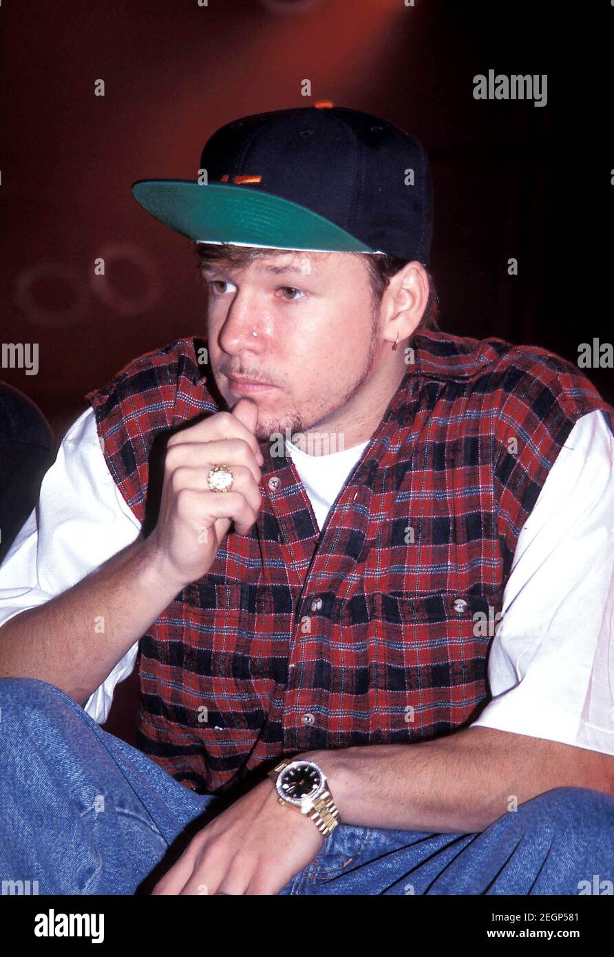 PROVA L3048 SD0402 PER CONCERTO PAY-PER-VIEW DAL VIVO. DONNIE WAHLBERG Credit: Barrett/ Photolink / MediaPunch 1992 Foto Stock