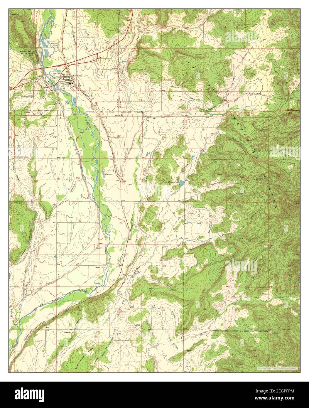 Bayfield, Colorado, mappa 1968, 1:24000, Stati Uniti d'America da Timeless Maps, dati U.S. Geological Survey Foto Stock