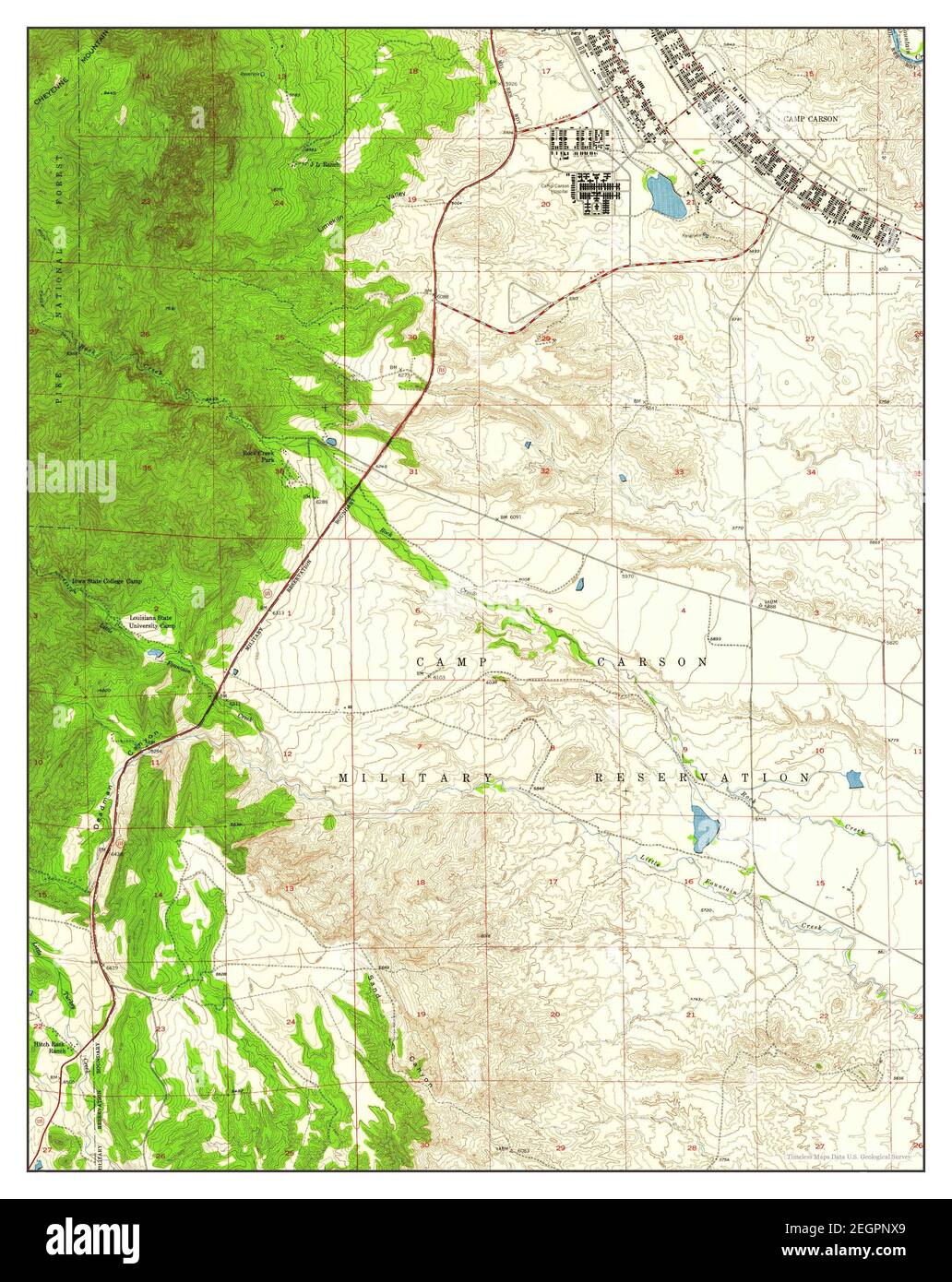 Cheyenne Mountain, Colorado, mappa 1948, 1:24000, Stati Uniti d'America da Timeless Maps, dati U.S. Geological Survey Foto Stock